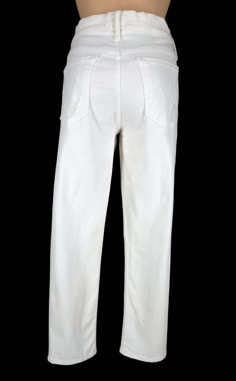 Mother The Dropout Jeans US 26 EU 36 Womens White Little Miss Innocent $198 - Picture 5 of 11